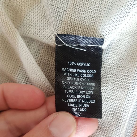 Say What? Womens Cardigan Open Striped Sweater Knit Ribbed Minimalist Waterfall - Picture 9 of 12